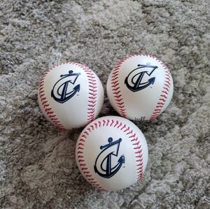 Tools..3 Columbus Clippers Logo Souvenir  Baseball .1 Has A Signature Nice